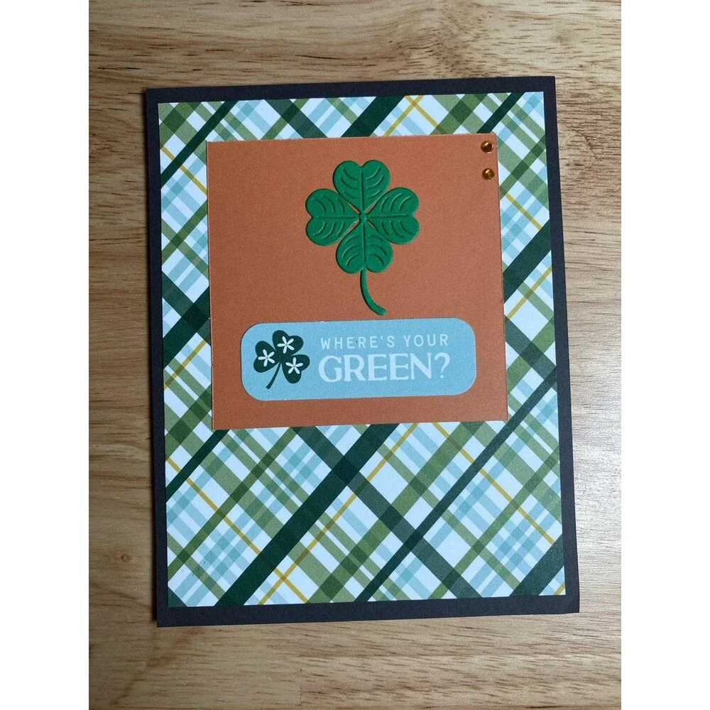 Handmade St. Patrick’s Day Blank Greeting Card A2 & Envelope